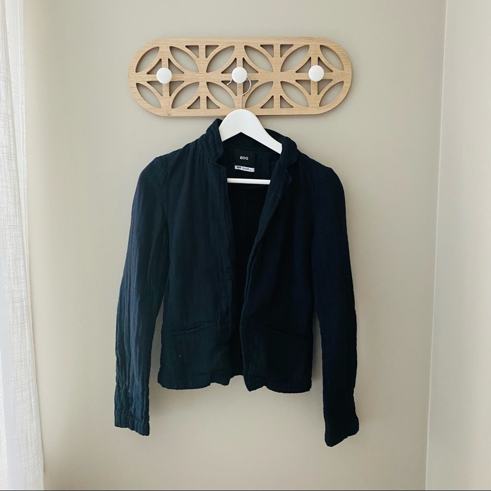 BDG by Urban Outfitters Open Front Cardigan Black Sz Medium